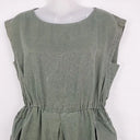 Elk Khaki Boxy Linen Midi Dress Size 6 by SwapUp-Online Second Hand Store-Online Thrift Store