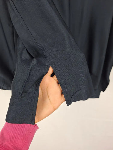 Elk Midnight Blue Satin Longsleeve Top Size 6 by SwapUp-Online Second Hand Store-Online Thrift Store