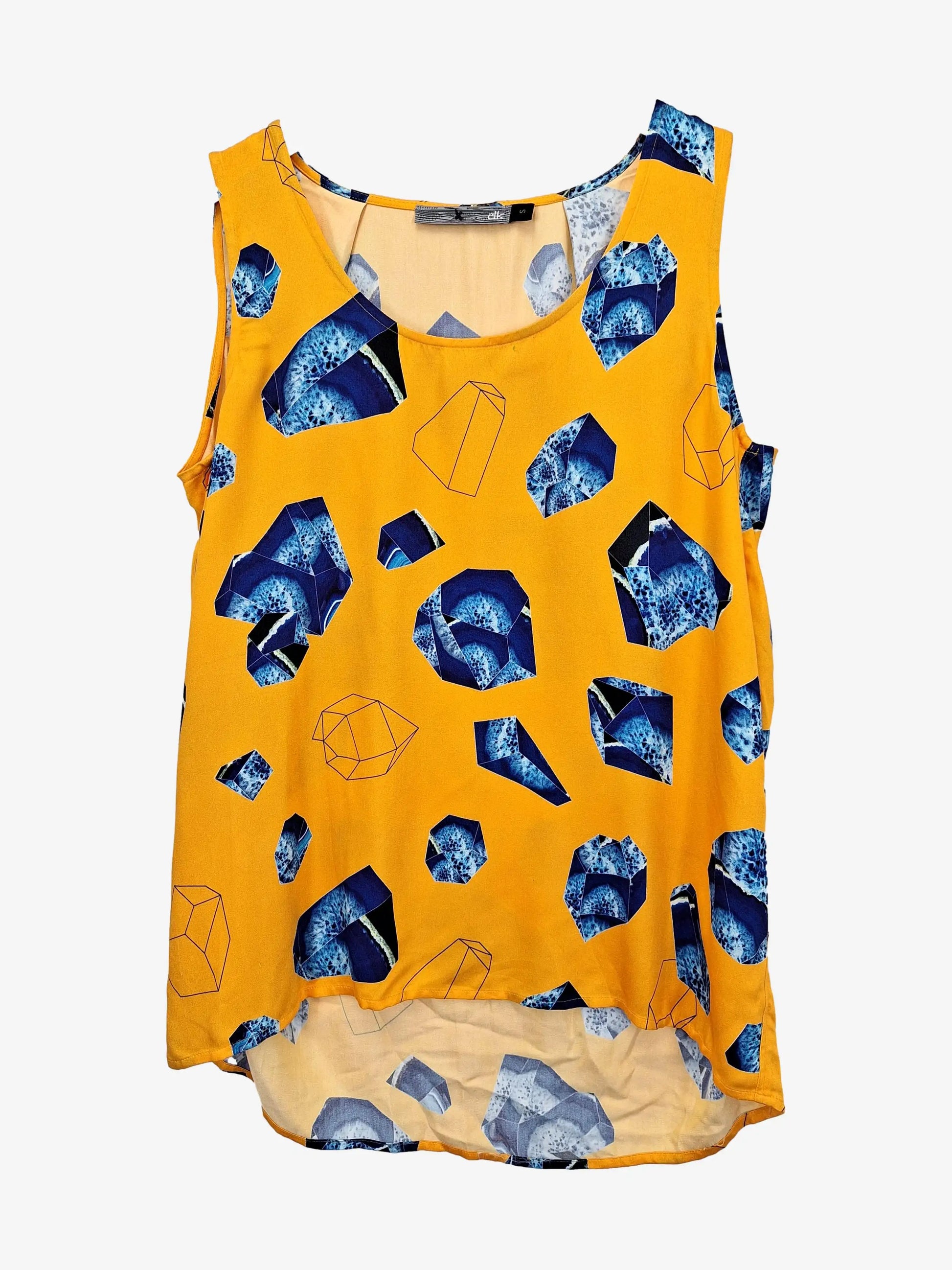 Elk Office Geometric Sleeveless Top Size S by SwapUp-Online Second Hand Store-Online Thrift Store