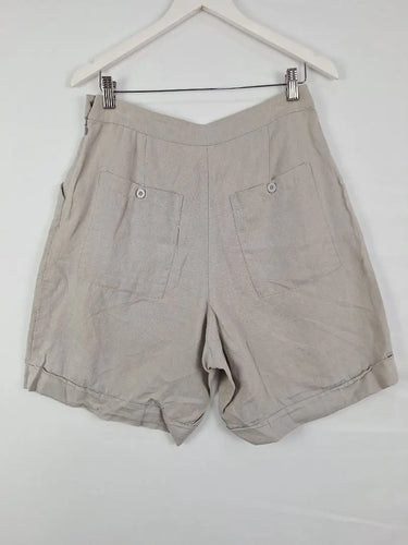 Elk Stone Linen Baggy Shorts Size 10 by SwapUp-Online Second Hand Store-Online Thrift Store