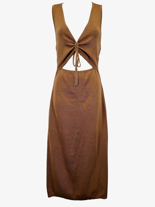 Elka Collective Elegant Cut Out Stretch Midi Dress Size 12 by SwapUp-Online Second Hand Store-Online Thrift Store