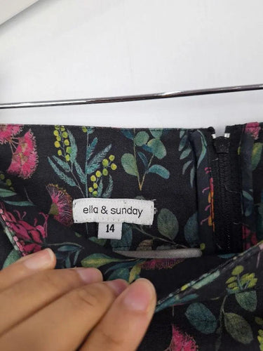 Ella & Sunday Stretch Native Floral Midi Skirt Size 14 by SwapUp-Online Second Hand Store-Online Thrift Store