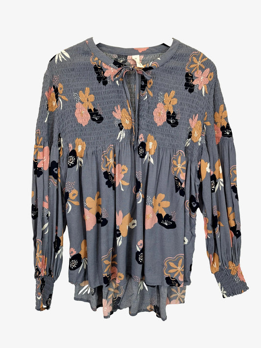 Elm Dusty Purple Floral Blouse Size 16 by SwapUp-Online Second Hand Store-Online Thrift Store