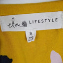 Elm Mustard Flower Button Down Dress Size 8 by SwapUp-Online Second Hand Store-Online Thrift Store