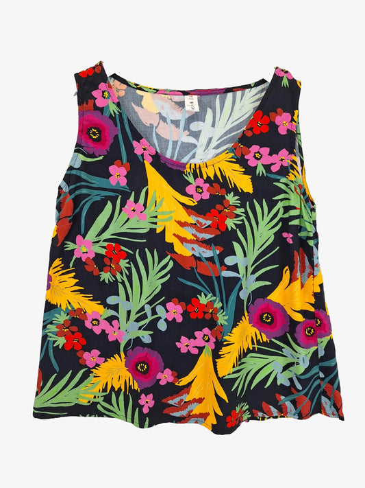 Elm Tropical Scoop Neck Top Size 14 by SwapUp-Online Second Hand Store-Online Thrift Store