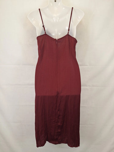 Emerge Burgundy Timeless Slip Midi Dress Size 10 by SwapUp-Online Second Hand Store-Online Thrift Store