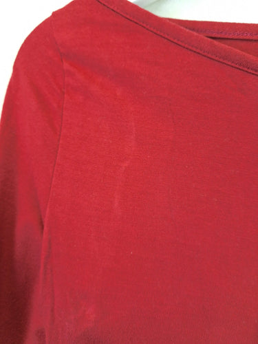 Endless Ruched Sleeve Burgundy Top Size M by SwapUp-Online Second Hand Store-Online Thrift Store