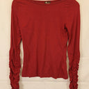 Endless Ruched Sleeve Burgundy Top Size M by SwapUp-Online Second Hand Store-Online Thrift Store