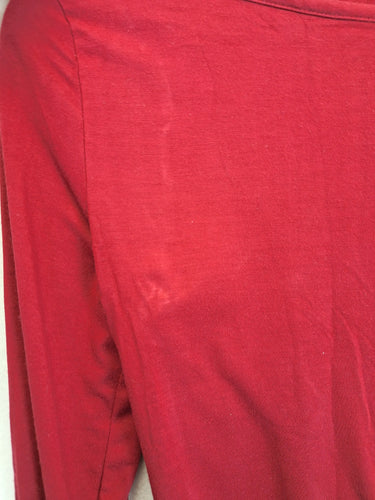 Endless Ruched Sleeve Burgundy Top Size M by SwapUp-Online Second Hand Store-Online Thrift Store