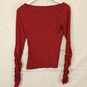 Endless Ruched Sleeve Burgundy Top Size M by SwapUp-Online Second Hand Store-Online Thrift Store