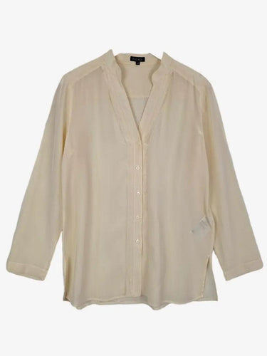 Escada Elegant Cream Silk Blouse Size M by SwapUp-Online Second Hand Store-Online Thrift Store