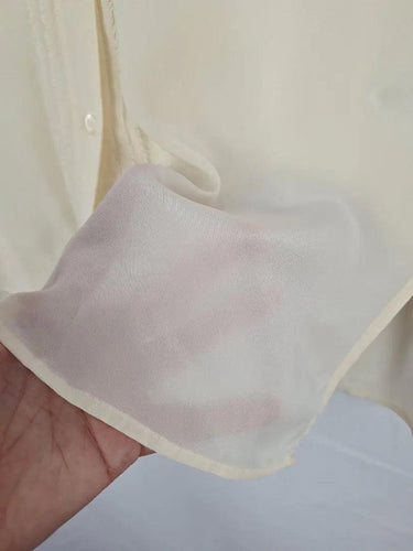 Escada Elegant Cream Silk Blouse Size M by SwapUp-Online Second Hand Store-Online Thrift Store