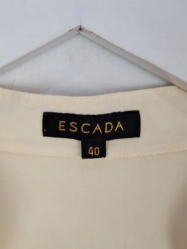 Escada Elegant Cream Silk Blouse Size M by SwapUp-Online Second Hand Store-Online Thrift Store