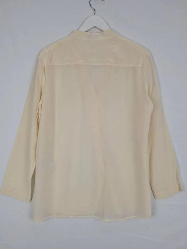 Escada Elegant Cream Silk Blouse Size M by SwapUp-Online Second Hand Store-Online Thrift Store