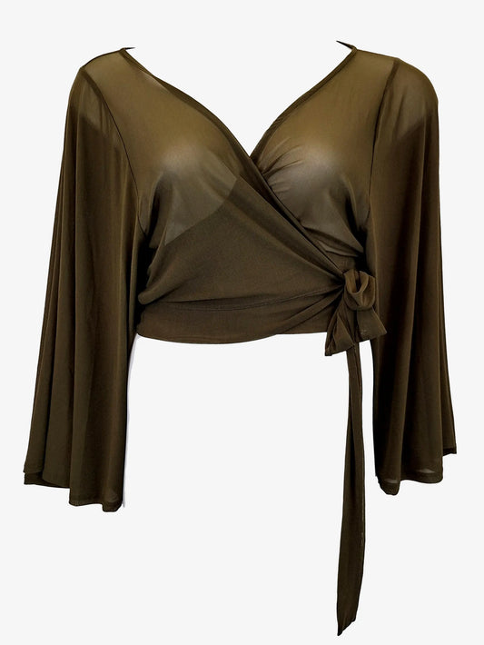 Exotica Essential Sheer Wrap Top Size XL by SwapUp-Online Second Hand Store-Online Thrift Store
