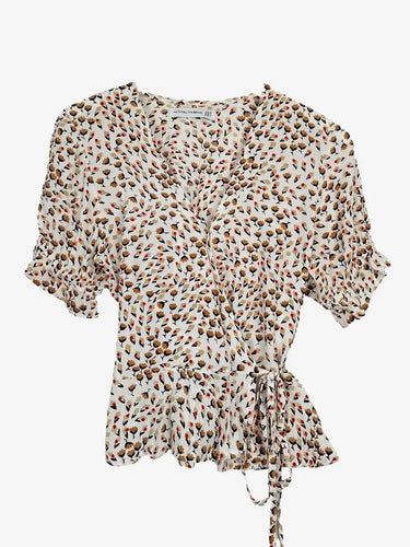 Faithfull The Brand Pretty Floral Wrap Top Size 10 by SwapUp-Online Second Hand Store-Online Thrift Store