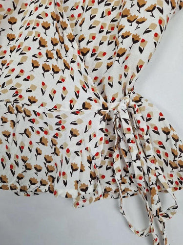 Faithfull The Brand Pretty Floral Wrap Top Size 10 by SwapUp-Online Second Hand Store-Online Thrift Store