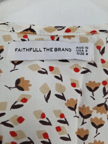 Faithfull The Brand Pretty Floral Wrap Top Size 10 by SwapUp-Online Second Hand Store-Online Thrift Store