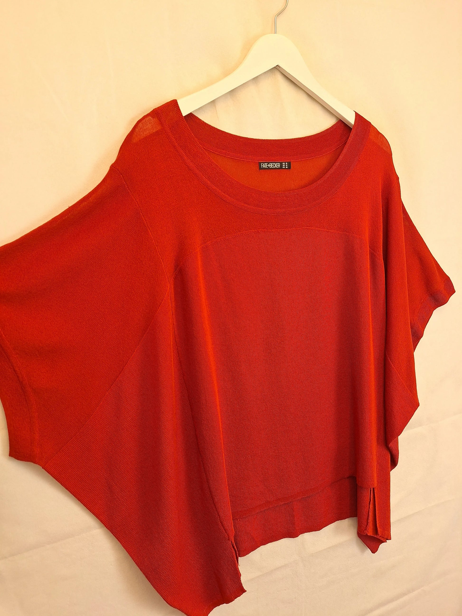 Fate + Becker Relaxed Batwing Burgundy Jumper Size 18 by SwapUp-Online Second Hand Store-Online Thrift Store