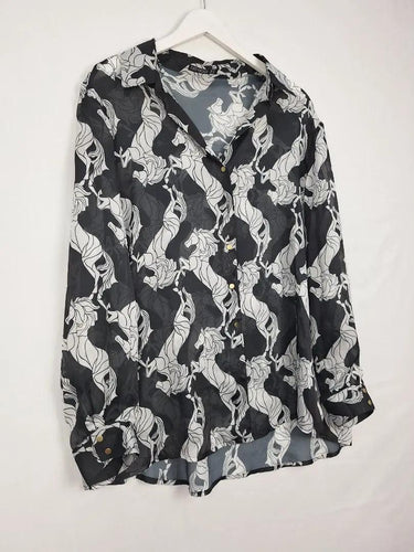Fate + Becker Sophisticated Sheer Floral Blouse Size 16 by SwapUp-Online Second Hand Store-Online Thrift Store