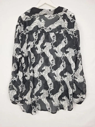 Fate + Becker Sophisticated Sheer Floral Blouse Size 16 by SwapUp-Online Second Hand Store-Online Thrift Store
