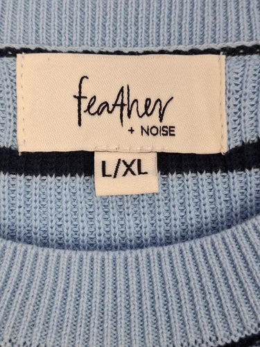 Feather + Noise Blue Duo Cotton Knit Top Size L by SwapUp-Online Second Hand Store-Online Thrift Store