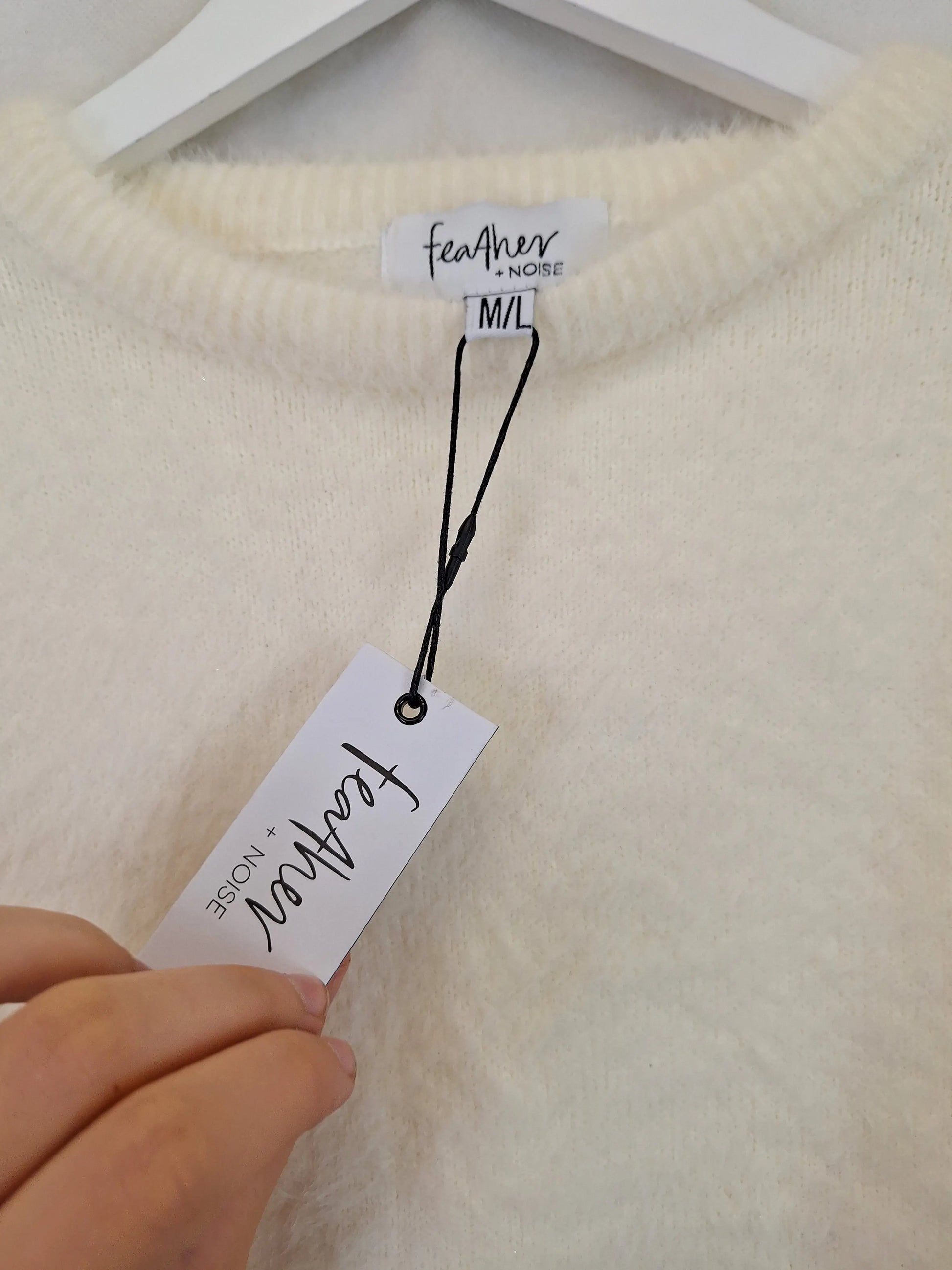 Feather + Noise Super Soft Fluffy Jumper Size M by SwapUp-Online Second Hand Store-Online Thrift Store