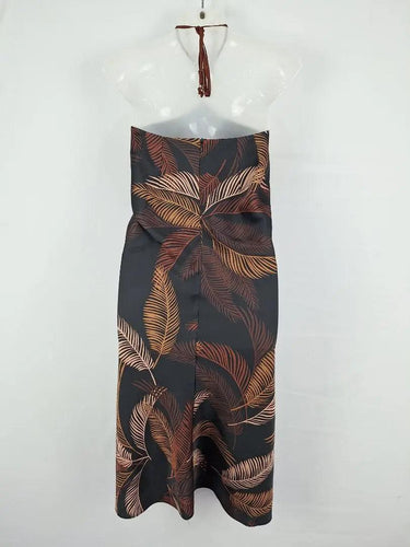 Finders Keepers Chocolate Ferns Evening Dress Size 10 by SwapUp-Online Second Hand Store-Online Thrift Store