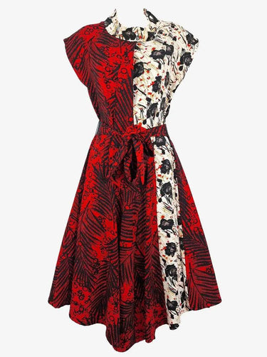Finery Contrast Patterned Midi Dress Size 6 by SwapUp-Online Second Hand Store-Online Thrift Store