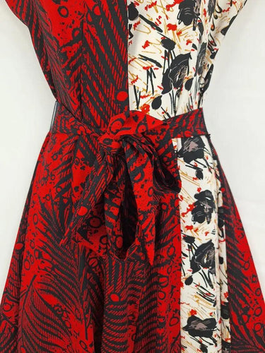 Finery Contrast Patterned Midi Dress Size 6 by SwapUp-Online Second Hand Store-Online Thrift Store