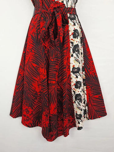 Finery Contrast Patterned Midi Dress Size 6 by SwapUp-Online Second Hand Store-Online Thrift Store