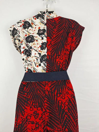 Finery Contrast Patterned Midi Dress Size 6 by SwapUp-Online Second Hand Store-Online Thrift Store