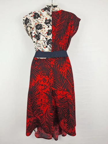 Finery Contrast Patterned Midi Dress Size 6 by SwapUp-Online Second Hand Store-Online Thrift Store