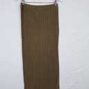 First Base Khaki Ribbed Split Front Skirt Size M by SwapUp-Online Second Hand Store-Online Thrift Store
