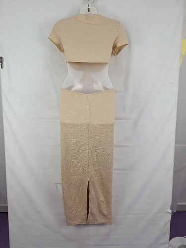 First Mse Beige Cut-out Cocktail Dress Size M by SwapUp-Online Second Hand Store-Online Thrift Store