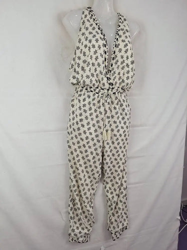 Flannel Leafy Embellished Summer Jumpsuit Size 10 by SwapUp-Online Second Hand Store-Online Thrift Store