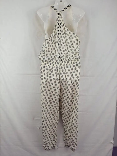Flannel Leafy Embellished Summer Jumpsuit Size 10 by SwapUp-Online Second Hand Store-Online Thrift Store