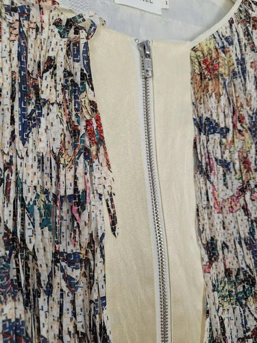 Flannel Unique Fringe Zip up Top Size S by SwapUp-Online Second Hand Store-Online Thrift Store