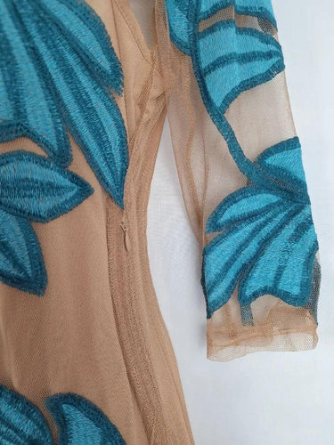 For Love & Lemons X Nasty Gal Sheer Floral Embroidered Maxi Dress Size S by SwapUp-Online Second Hand Store-Online Thrift Store
