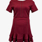 Forever New Burgundy Office Style Midi Dress Size 12 by SwapUp-Online Second Hand Store-Online Thrift Store
