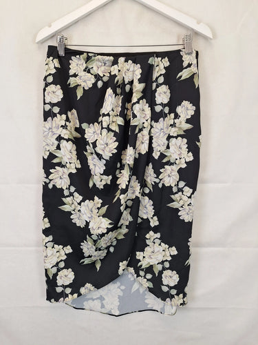 Forever New Draped Botanical Midi Skirt Size 12 by SwapUp-Online Second Hand Store-Online Thrift Store