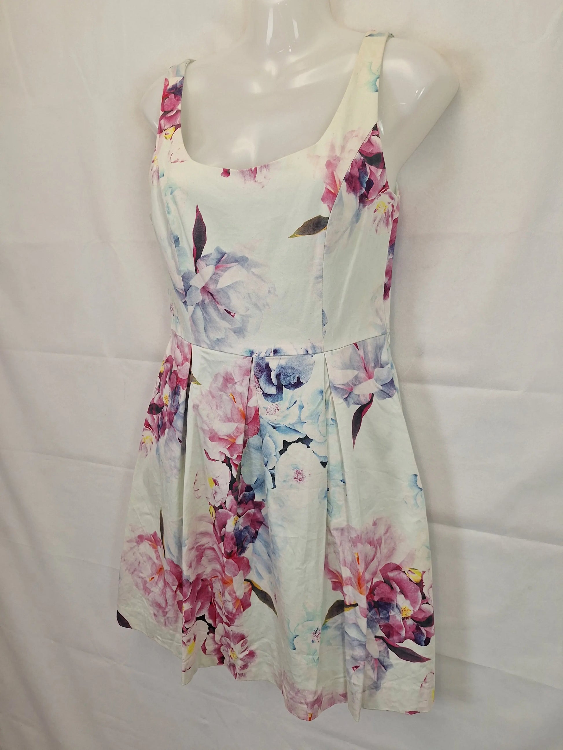 Forever New Floral Abstract Midi Dress Size 10 by SwapUp-Online Second Hand Store-Online Thrift Store