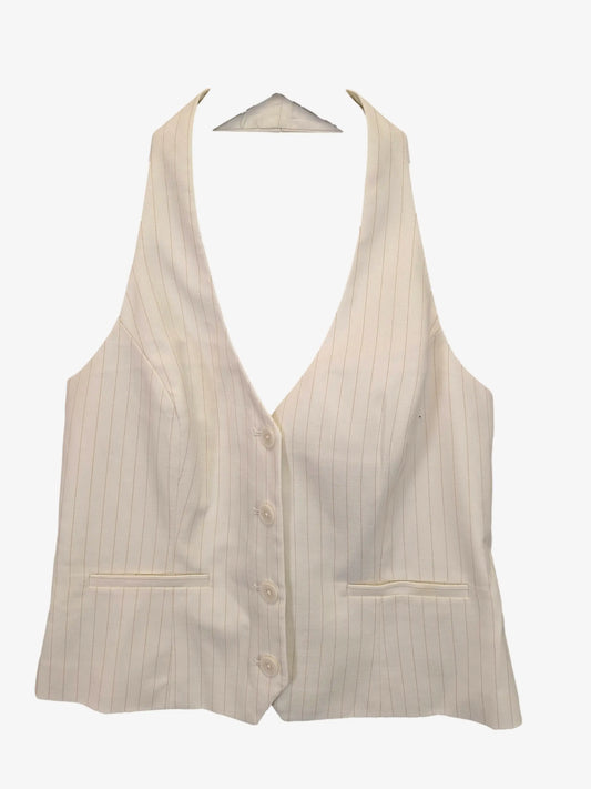 Forever New Ivory Pinstripe Harriet Vest Size 12 by SwapUp-Online Second Hand Store-Online Thrift Store