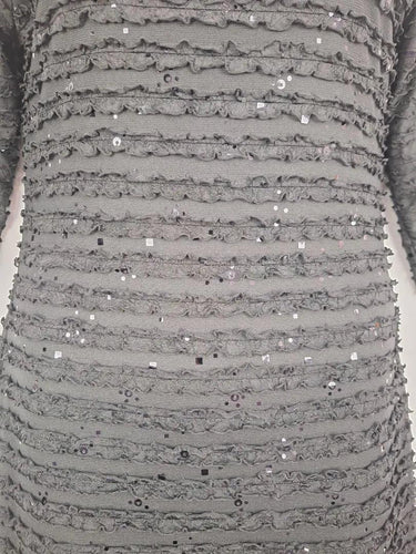 Frank Lyman Sparkle Ruffled Black Midi Dress Size 10 by SwapUp-Online Second Hand Store-Online Thrift Store