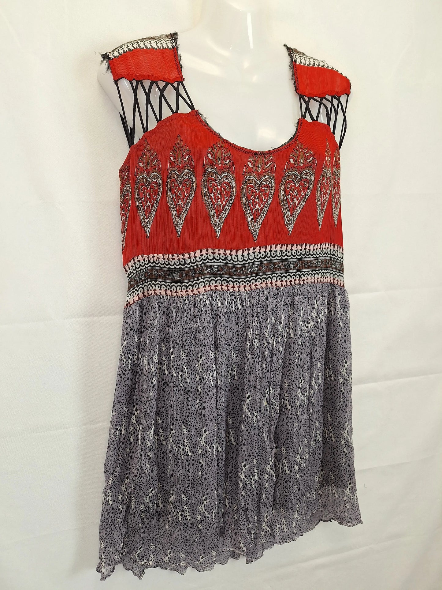 Free People Cut Out Sheer Mini Dress Size S by SwapUp-Online Second Hand Store-Online Thrift Store