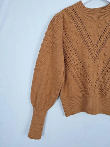 French Connection Caramel Bobble Winter Essential Jumper Size S by SwapUp-Online Second Hand Store-Online Thrift Store