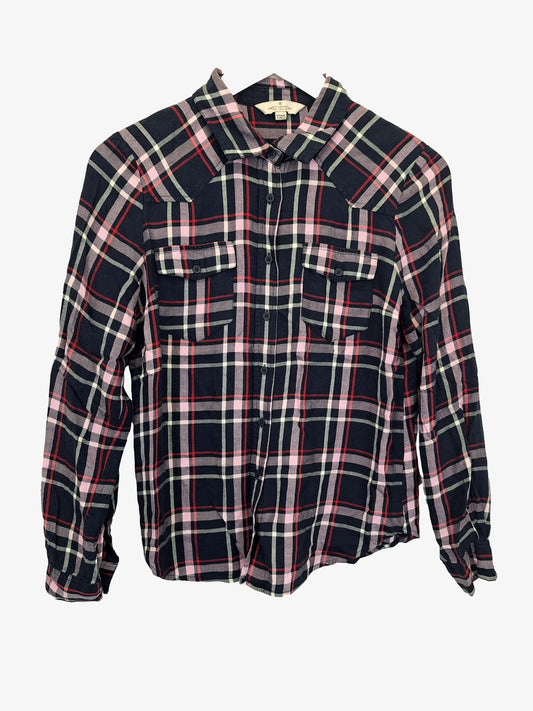 French Connection Checkered Pink & Navy Shirt Size 6 by SwapUp-Online Second Hand Store-Online Thrift Store