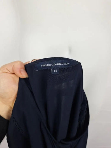 French Connection Classic Navy Long Top Size 14 by SwapUp-Online Second Hand Store-Online Thrift Store