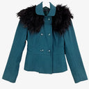 French Connection Emerald Green Retro Inspired Tailored Winter Jacket Size 6 by SwapUp-Online Second Hand Store-Online Thrift Store