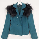 French Connection Emerald Green Retro Inspired Tailored Winter Jacket Size 6 by SwapUp-Online Second Hand Store-Online Thrift Store